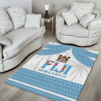 Custom Fiji Tapa Football Area Rug Go Bula Boy!