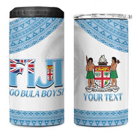 Custom Fiji Tapa Football 4 in 1 Can Cooler Tumbler Go Bula Boy!
