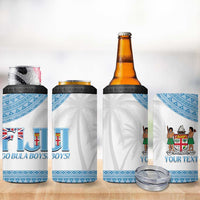 Custom Fiji Tapa Football 4 in 1 Can Cooler Tumbler Go Bula Boy!