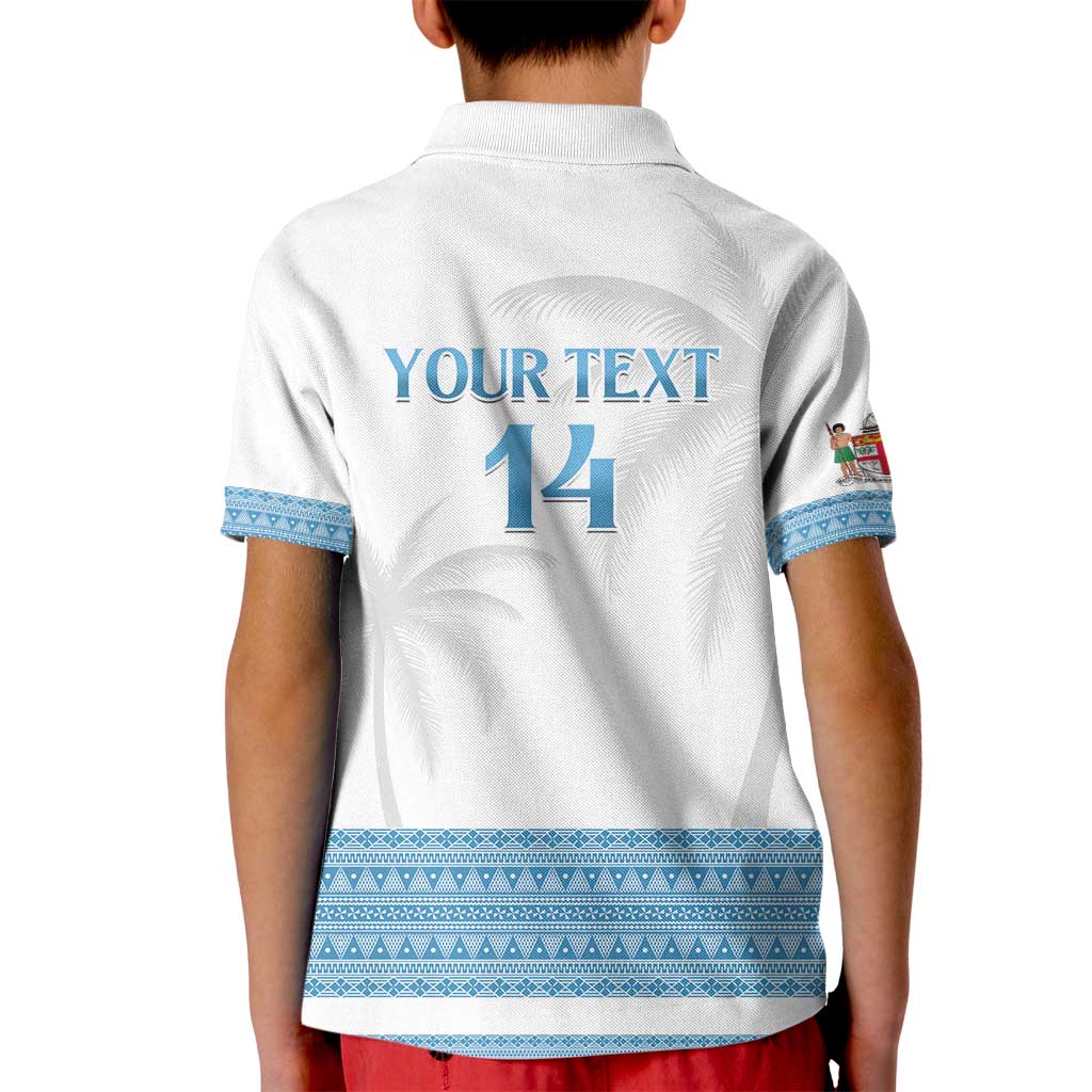 Custom Fiji Tapa Football Kid Polo Shirt Go Bula Boy!