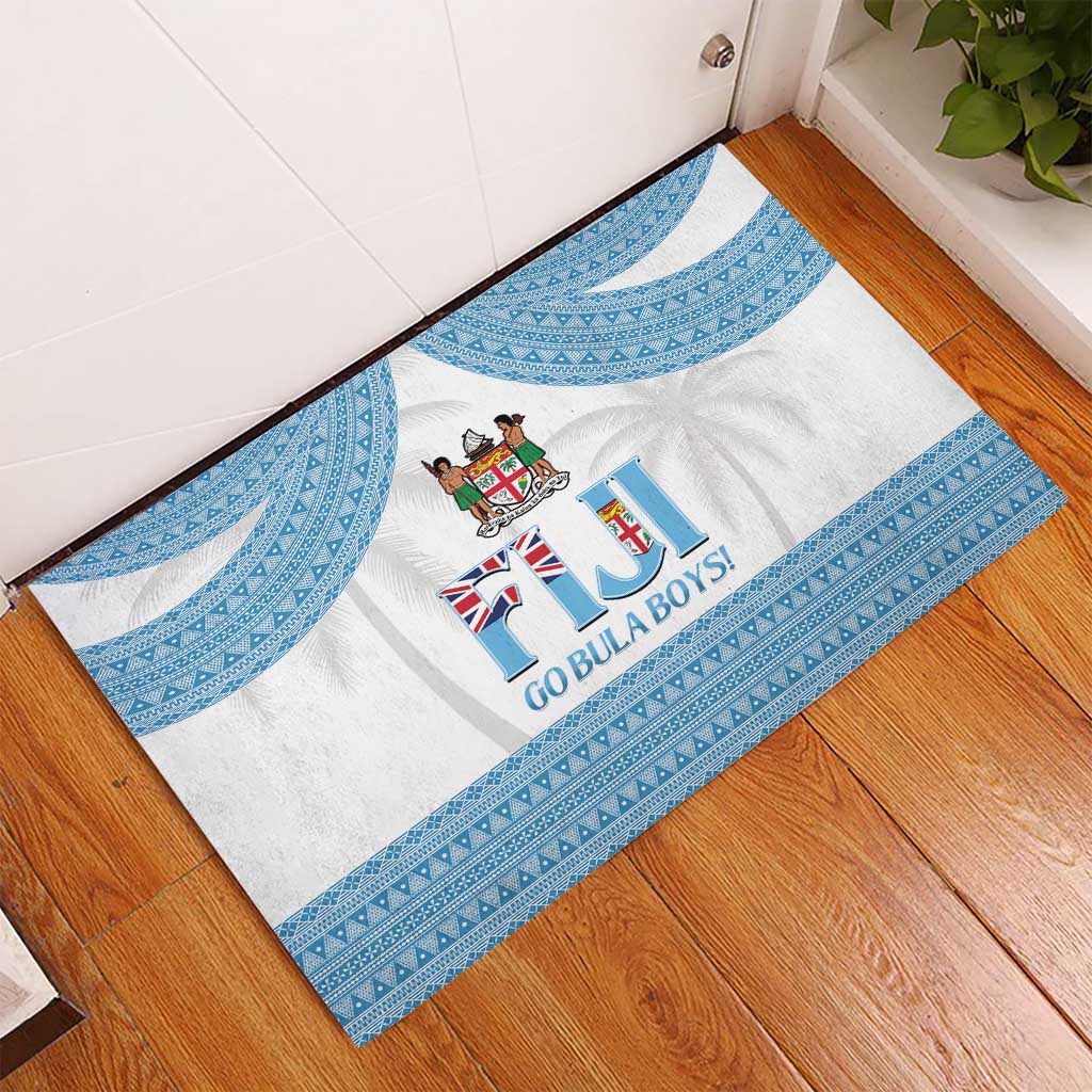 Custom Fiji Tapa Football Rubber Doormat Go Bula Boy!