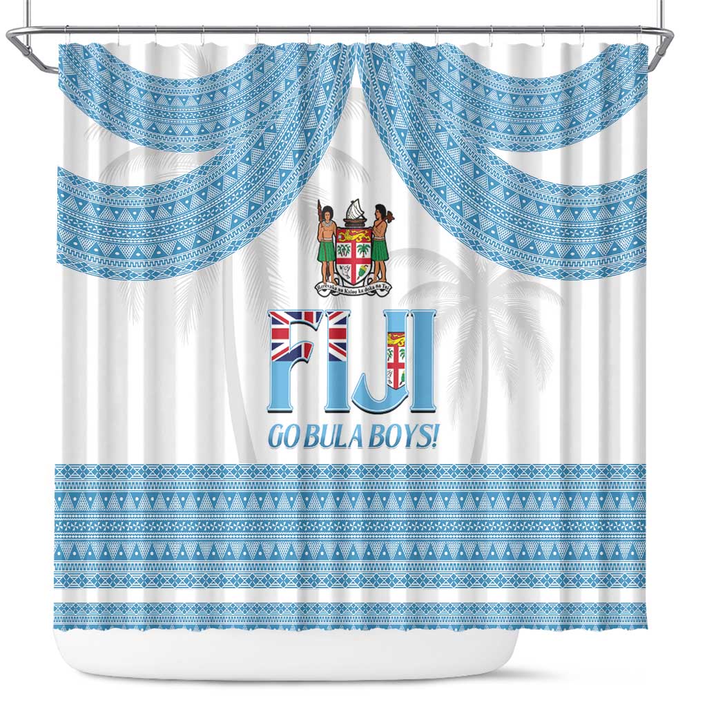 Custom Fiji Tapa Football Shower Curtain Go Bula Boy!
