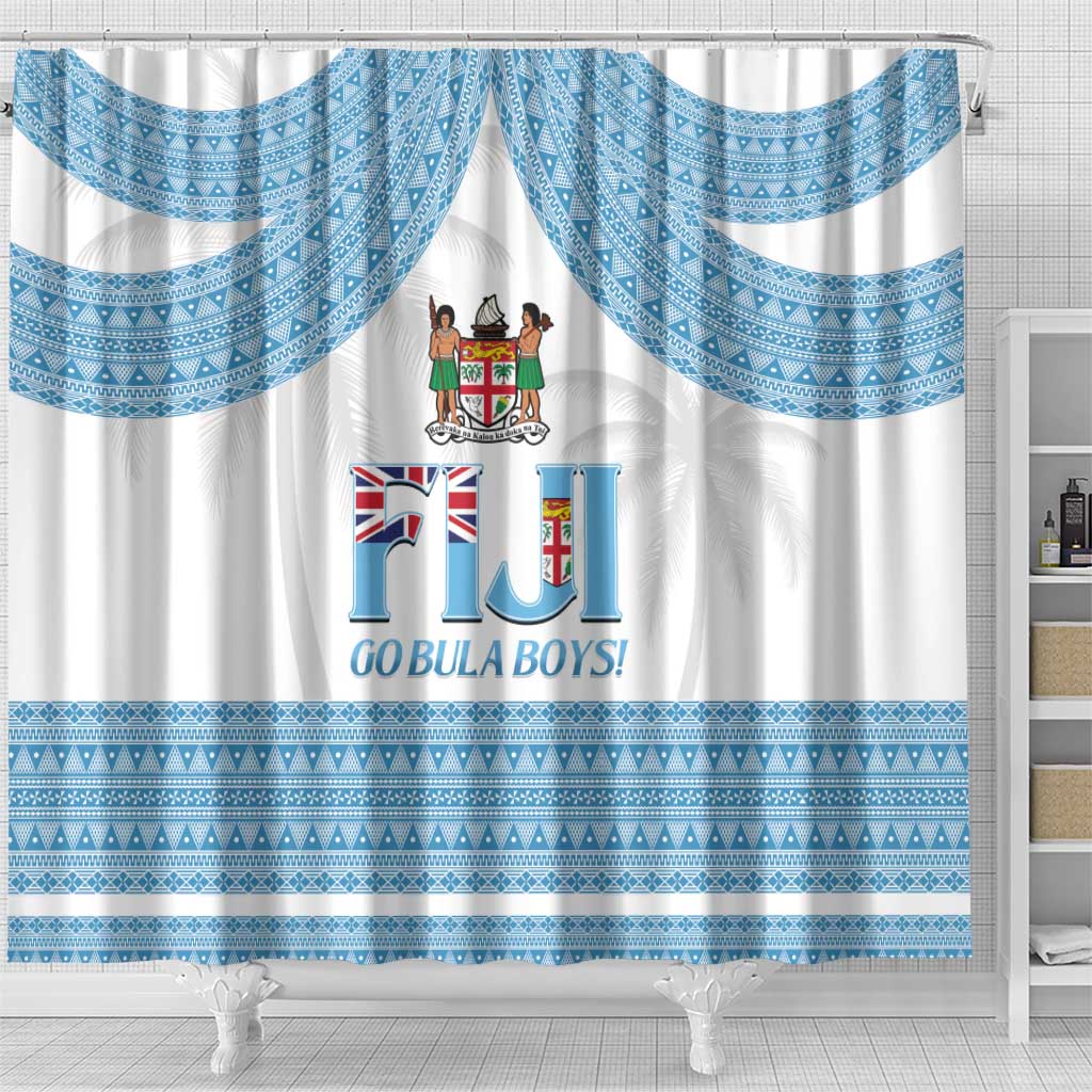 Custom Fiji Tapa Football Shower Curtain Go Bula Boy!