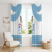 Custom Fiji Tapa Football Window Curtain Go Bula Boy!