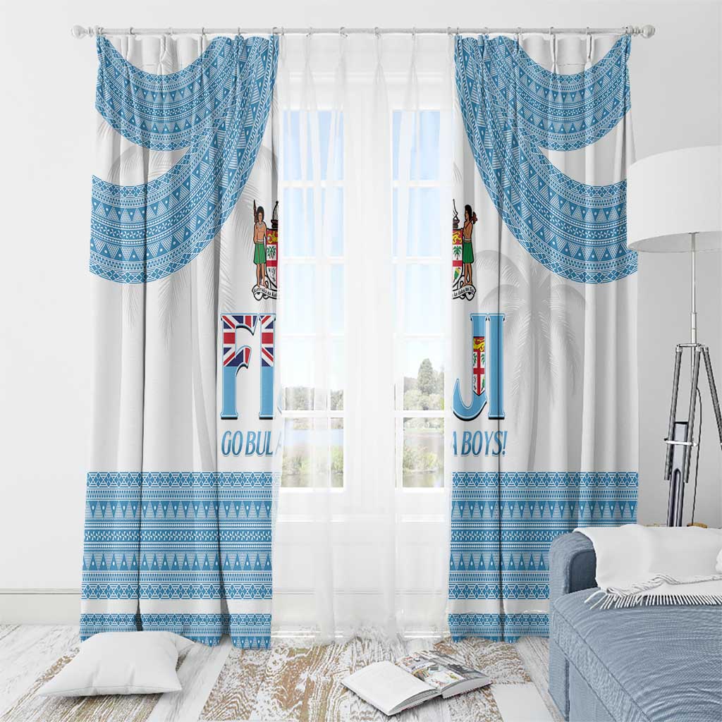 Custom Fiji Tapa Football Window Curtain Go Bula Boy!