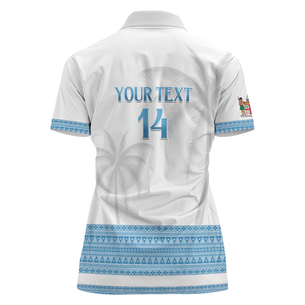 Custom Fiji Tapa Football Women Polo Shirt Go Bula Boy!