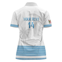 Custom Fiji Tapa Football Women Polo Shirt Go Bula Boy!