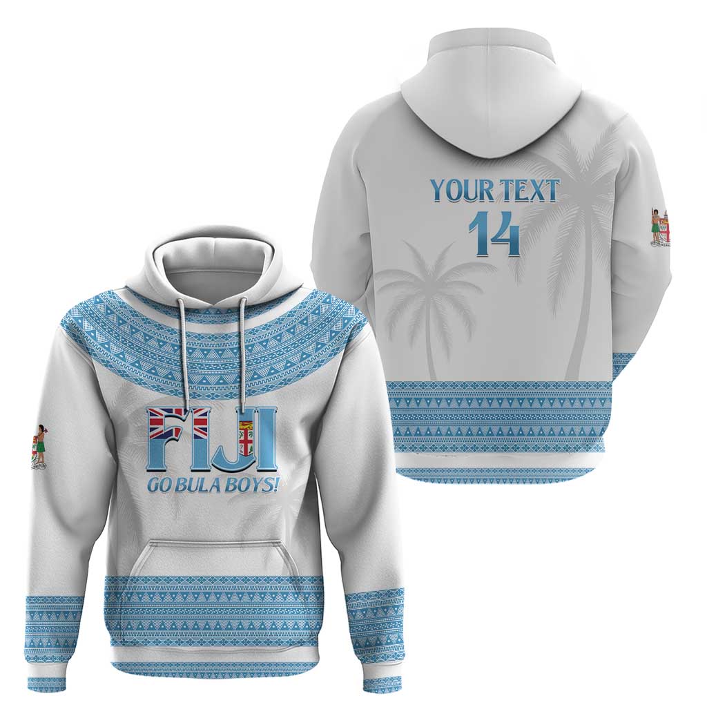 Custom Fiji Tapa Football Zip Hoodie Go Bula Boy!