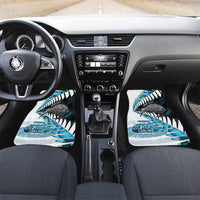 New Zealand Silver Fern Curling Personalised Car Mats Aotearoa Kiwi Ponga Paua Shell Version - Polynesian Pride