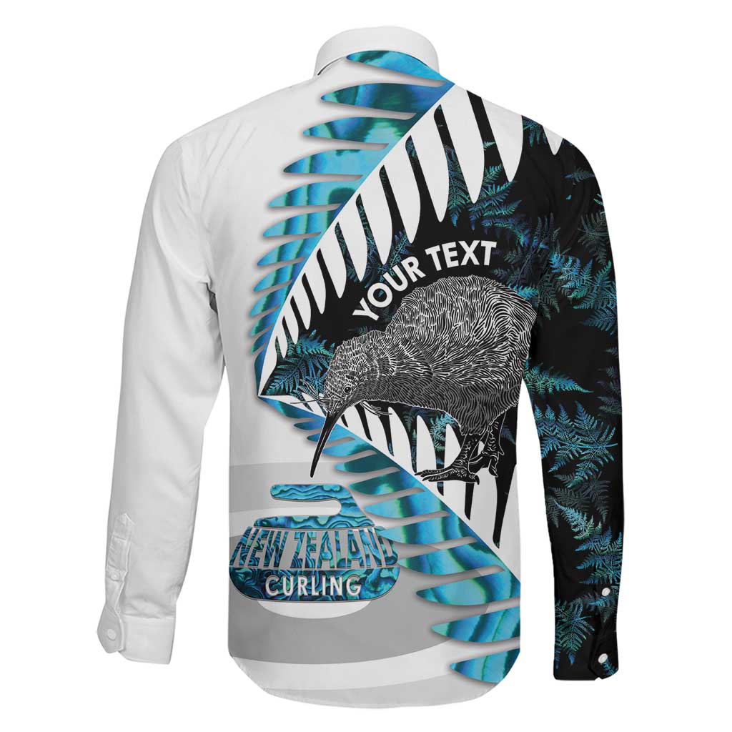 New Zealand Silver Fern Curling Personalised Family Matching Short Sleeve Bodycon Dress and Hawaiian Shirt Aotearoa Kiwi Ponga Paua Shell Version LT14 - Polynesian Pride