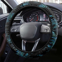 New Zealand Silver Fern Curling Steering Wheel Cover Aotearoa Kiwi Ponga Paua Shell Version - Polynesian Pride