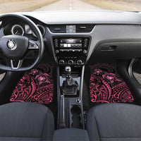 Pink Black Polynesia Floral Sea Turtle Car Mats - Polynesian Pride