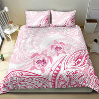 Pink White Polynesia Floral Sea Turtle Bedding Set - Polynesian Pride