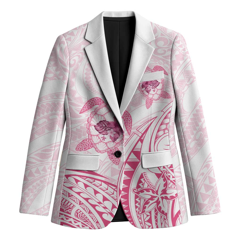 Pink White Polynesia Floral Sea Turtle Blazer - Polynesian Pride