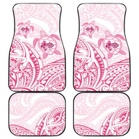 Pink White Polynesia Floral Sea Turtle Car Mats - Polynesian Pride