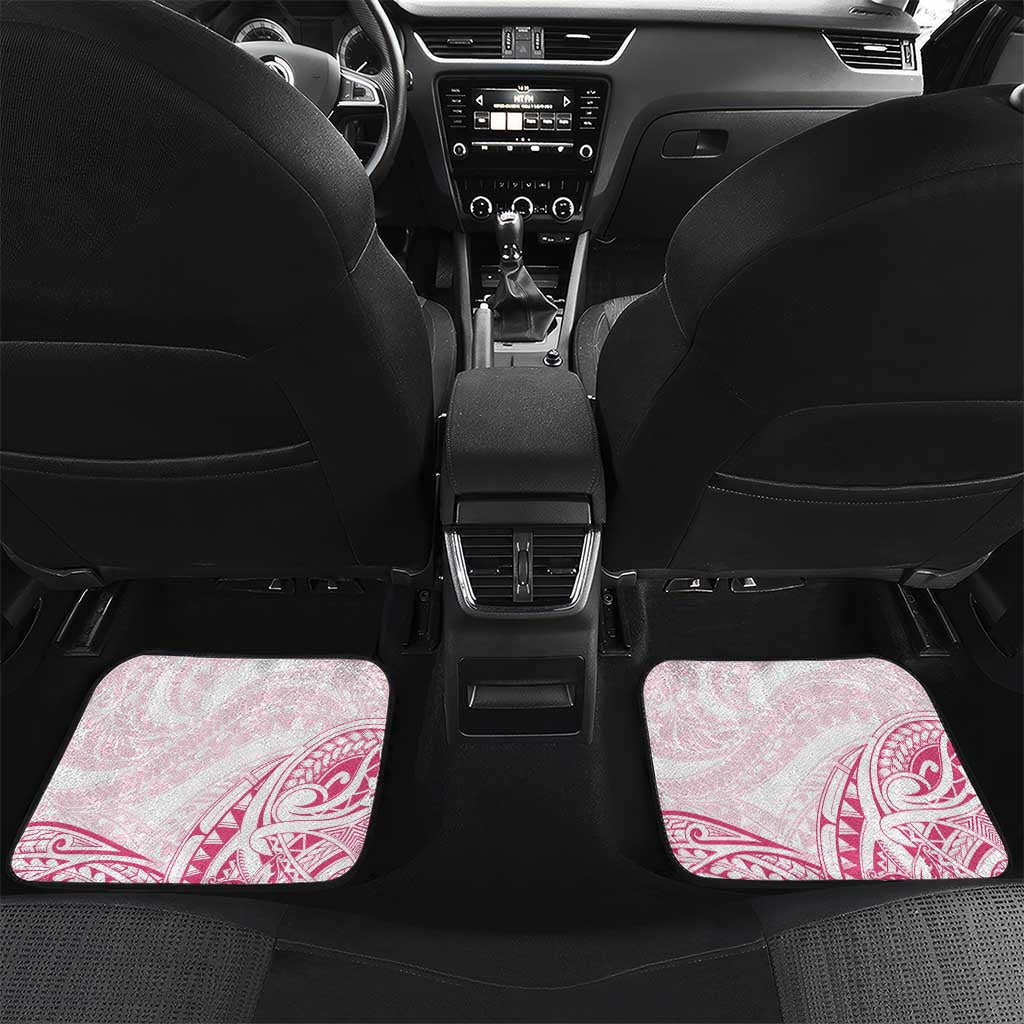 Pink White Polynesia Floral Sea Turtle Car Mats - Polynesian Pride