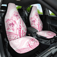 Pink White Polynesia Floral Sea Turtle Car Seat Cover - Polynesian Pride