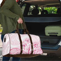 Pink White Polynesia Floral Sea Turtle Travel Bag - Polynesian Pride