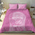 Custom New Zealand Silver Fern Rugby 2025 Bedding Set All Black Aotearoa Maori Pink