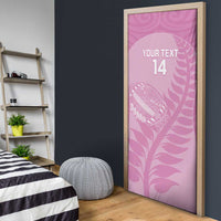 Custom New Zealand Silver Fern Rugby 2025 Door Cover All Black Aotearoa Maori Pink - Polynesian Pride