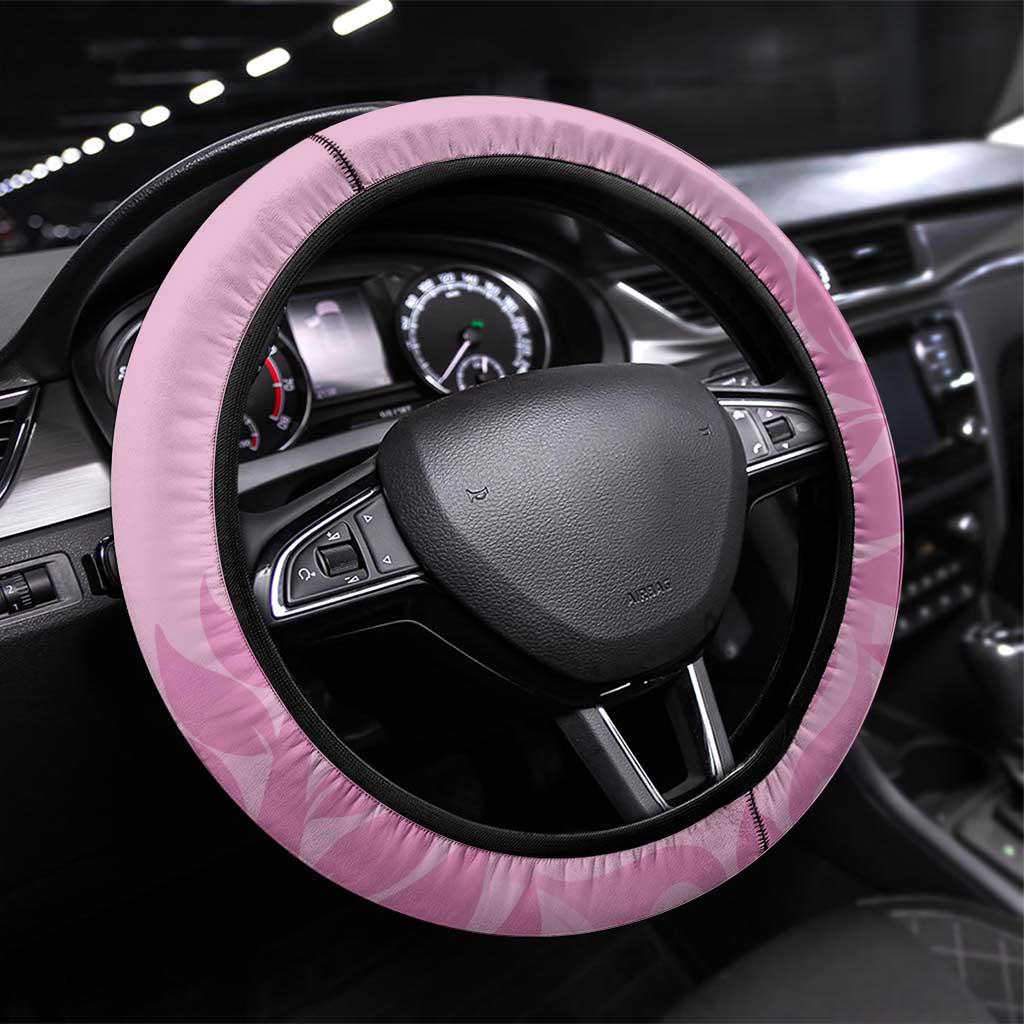 New Zealand Silver Fern Rugby 2025 Steering Wheel Cover All Black Aotearoa Maori Pink