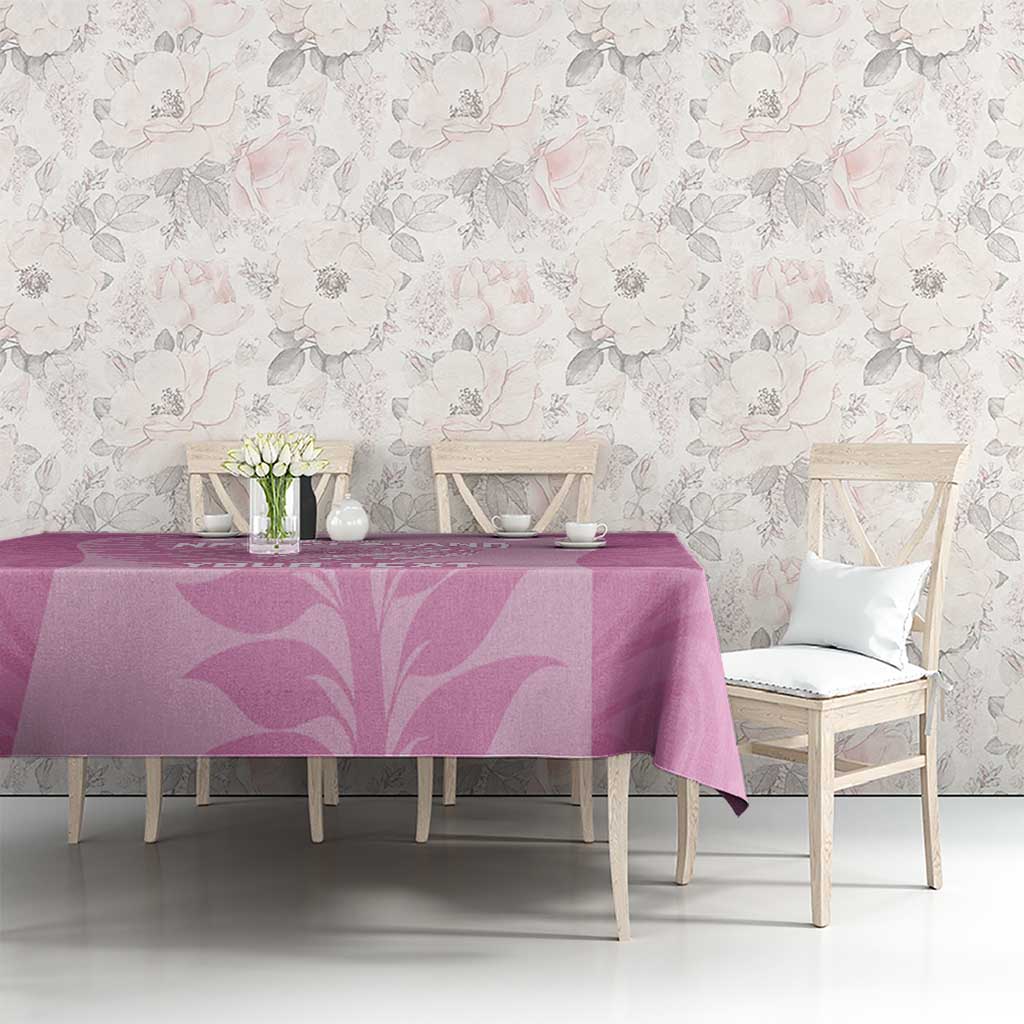 Custom New Zealand Silver Fern Rugby 2025 Tablecloth All Black Aotearoa Maori Pink