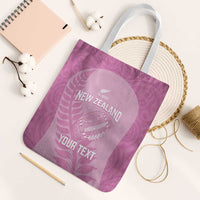 Custom New Zealand Silver Fern Rugby 2025 Tote Bag All Black Aotearoa Maori Pink - Polynesian Pride