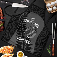 Custom New Zealand Silver Fern Rugby 2025 Apron Go Champions Aotearoa Maori Black - Polynesian Pride