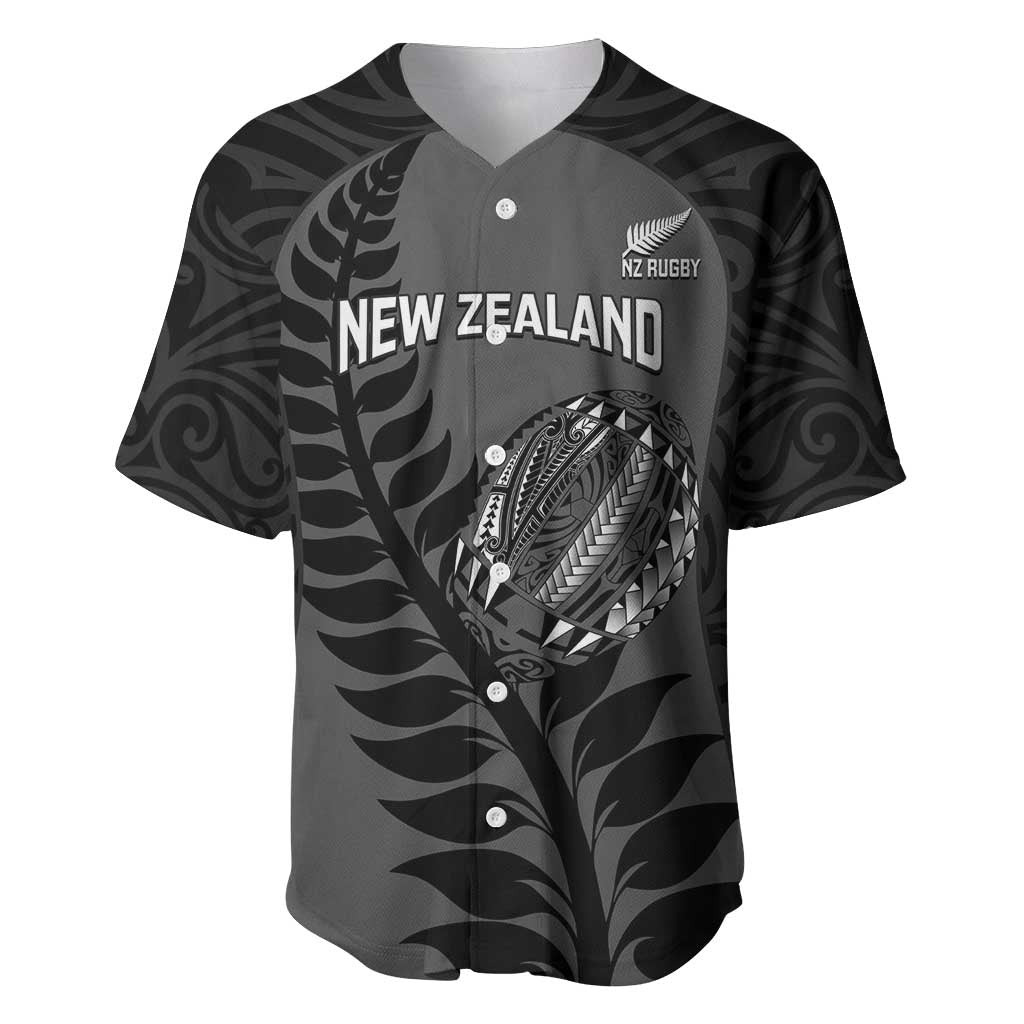 Custom New Zealand Silver Fern Rugby 2025 Baseball Jersey Go Champions Aotearoa Maori Black