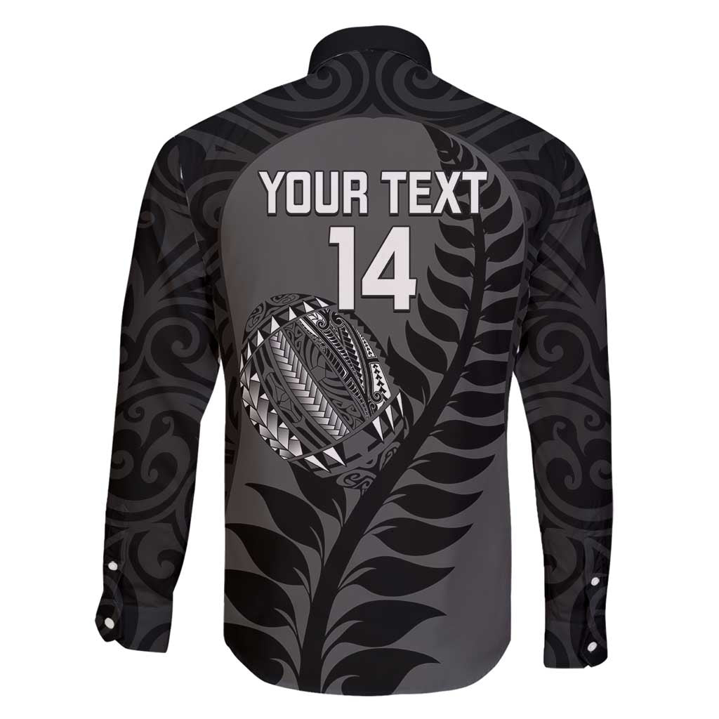 Custom New Zealand Silver Fern Rugby 2025 Family Matching Puletasi and Hawaiian Shirt Go Champions Aotearoa Maori Black