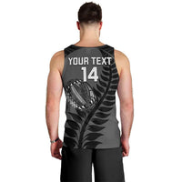 Custom New Zealand Silver Fern Rugby 2025 Men Tank Top Go Champions Aotearoa Maori Black