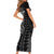 Custom New Zealand Silver Fern Rugby 2025 Short Sleeve Bodycon Dress Go Champions Aotearoa Maori Black