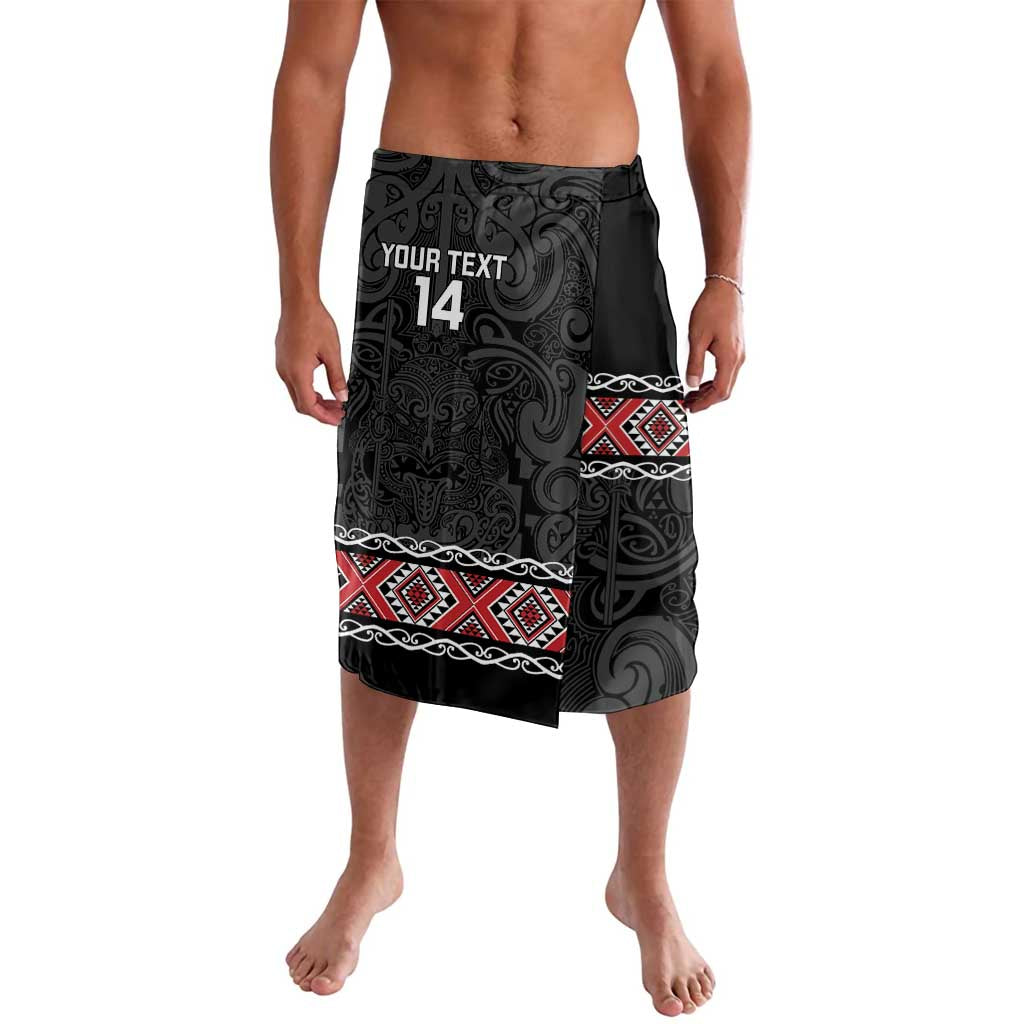 Custom New Zealand Silver Fern Rugby Lavalava All Black Maori Taniko Pattern