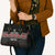 Custom New Zealand Silver Fern Rugby Leather Bag All Black Maori Taniko Pattern - Polynesian Pride