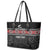 Custom New Zealand Silver Fern Rugby Leather Tote Bag All Black Maori Taniko Pattern