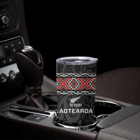 Custom New Zealand Silver Fern Rugby Tumbler Cup All Black Maori Taniko Pattern