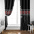 Custom New Zealand Silver Fern Rugby Window Curtain All Black Maori Taniko Pattern