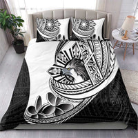 Philippines Eagle Sun Bedding Set Filipino Agila Polynesian Tattoo Black Color