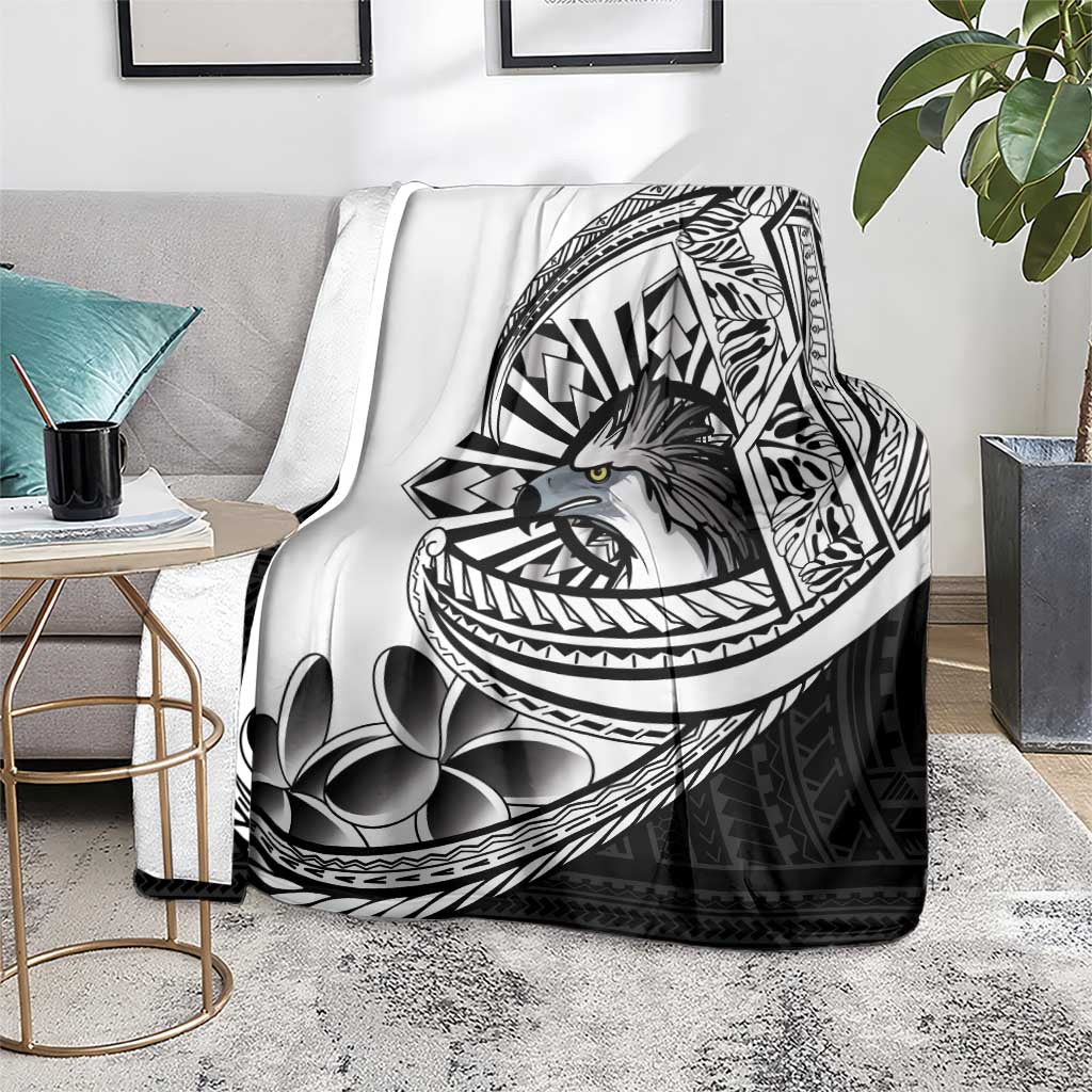 Philippines Eagle Sun Blanket Filipino Agila Polynesian Tattoo Black Color