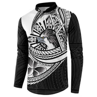 Philippines Eagle Sun Button Sweatshirt Filipino Agila Polynesian Tattoo Black Color