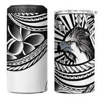 Philippines Eagle Sun 4 in 1 Can Cooler Tumbler Filipino Agila Polynesian Tattoo Black Color