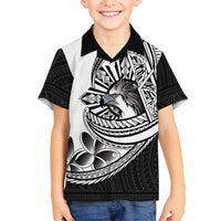 Philippines Eagle Sun Family Matching Mermaid Dress and Hawaiian Shirt Filipino Agila Polynesian Tattoo Black Color LT14 Son's Shirt Black - Polynesian Pride