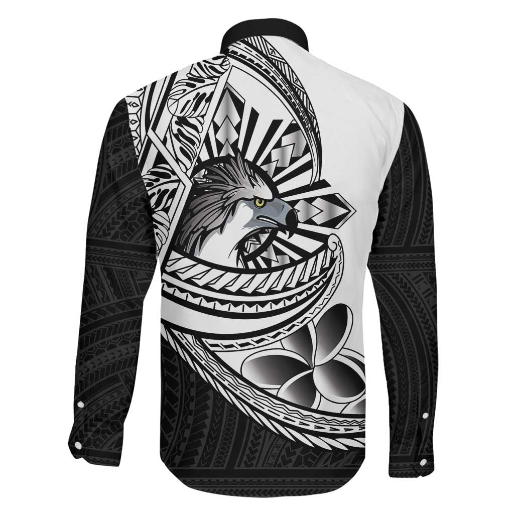 Philippines Eagle Sun Family Matching Puletasi and Hawaiian Shirt Filipino Agila Polynesian Tattoo Black Color LT14 - Polynesian Pride