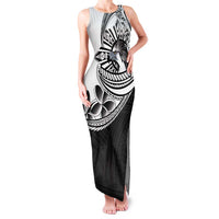 Philippines Eagle Sun Family Matching Tank Maxi Dress and Hawaiian Shirt Filipino Agila Polynesian Tattoo Black Color LT14 Mom's Dress Black - Polynesian Pride
