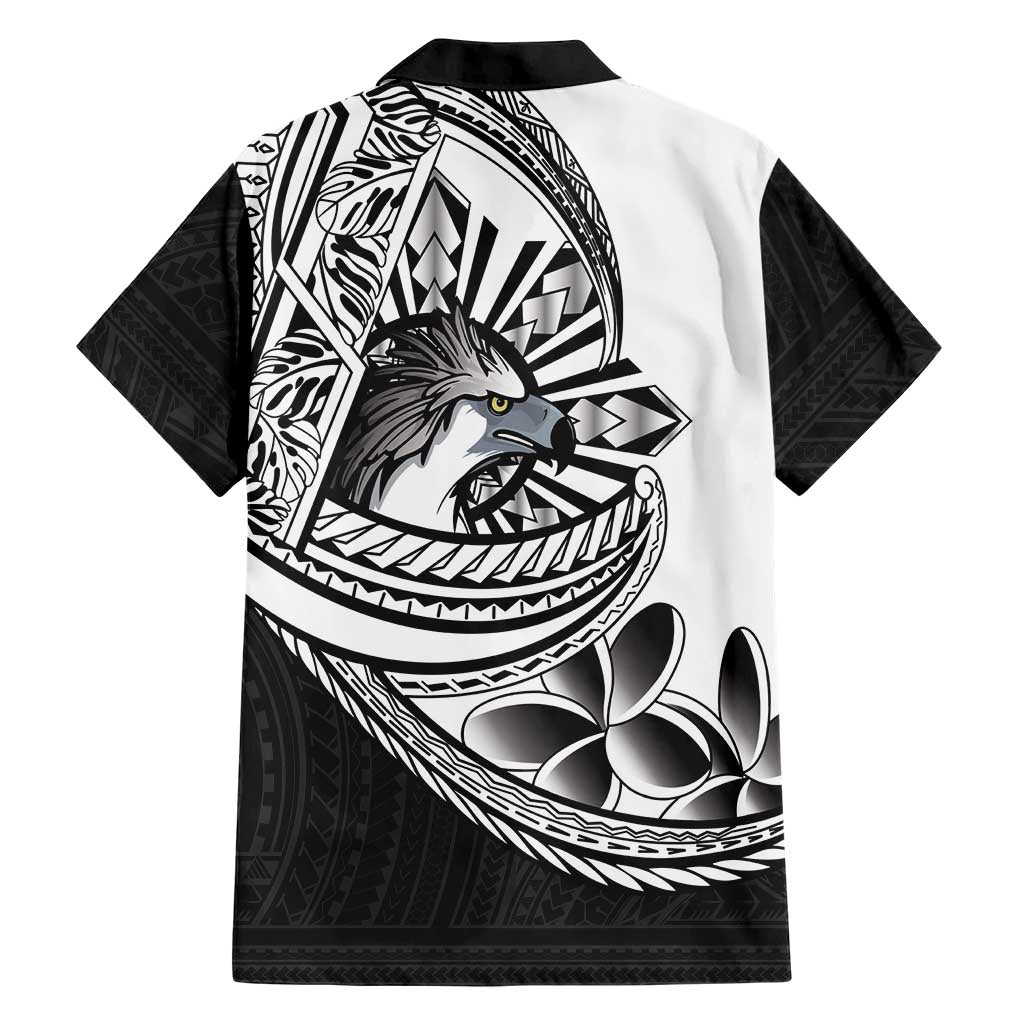 Philippines Eagle Sun Hawaiian Shirt Filipino Agila Polynesian Tattoo Black Color
