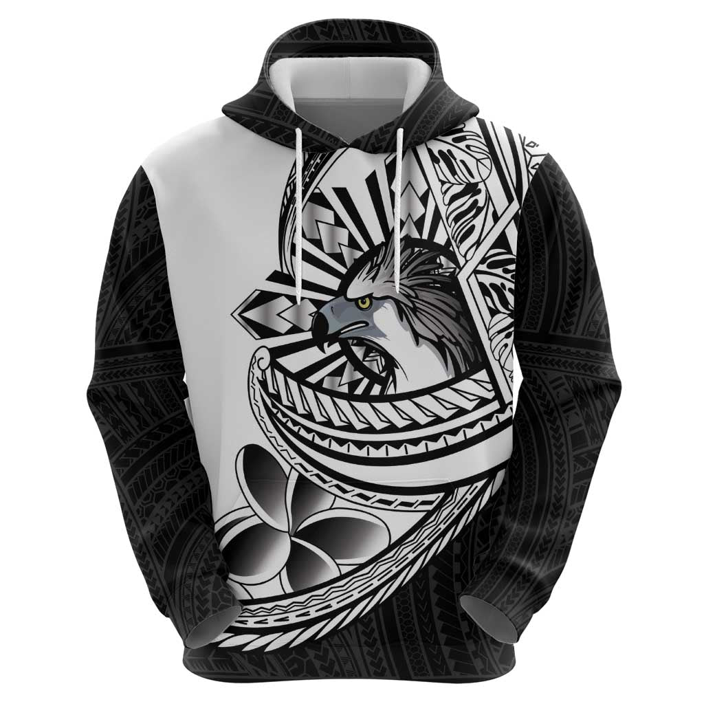 Philippines Eagle Sun Hoodie Filipino Agila Polynesian Tattoo Black Color