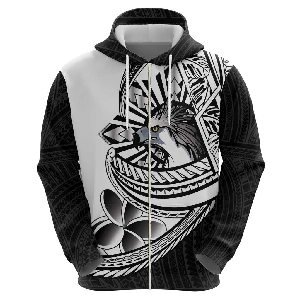 Philippines Eagle Sun Hoodie Filipino Agila Polynesian Tattoo Black Color