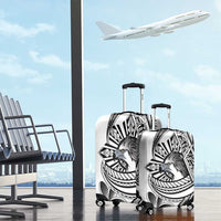 Philippines Eagle Sun Luggage Cover Filipino Agila Polynesian Tattoo Black Color