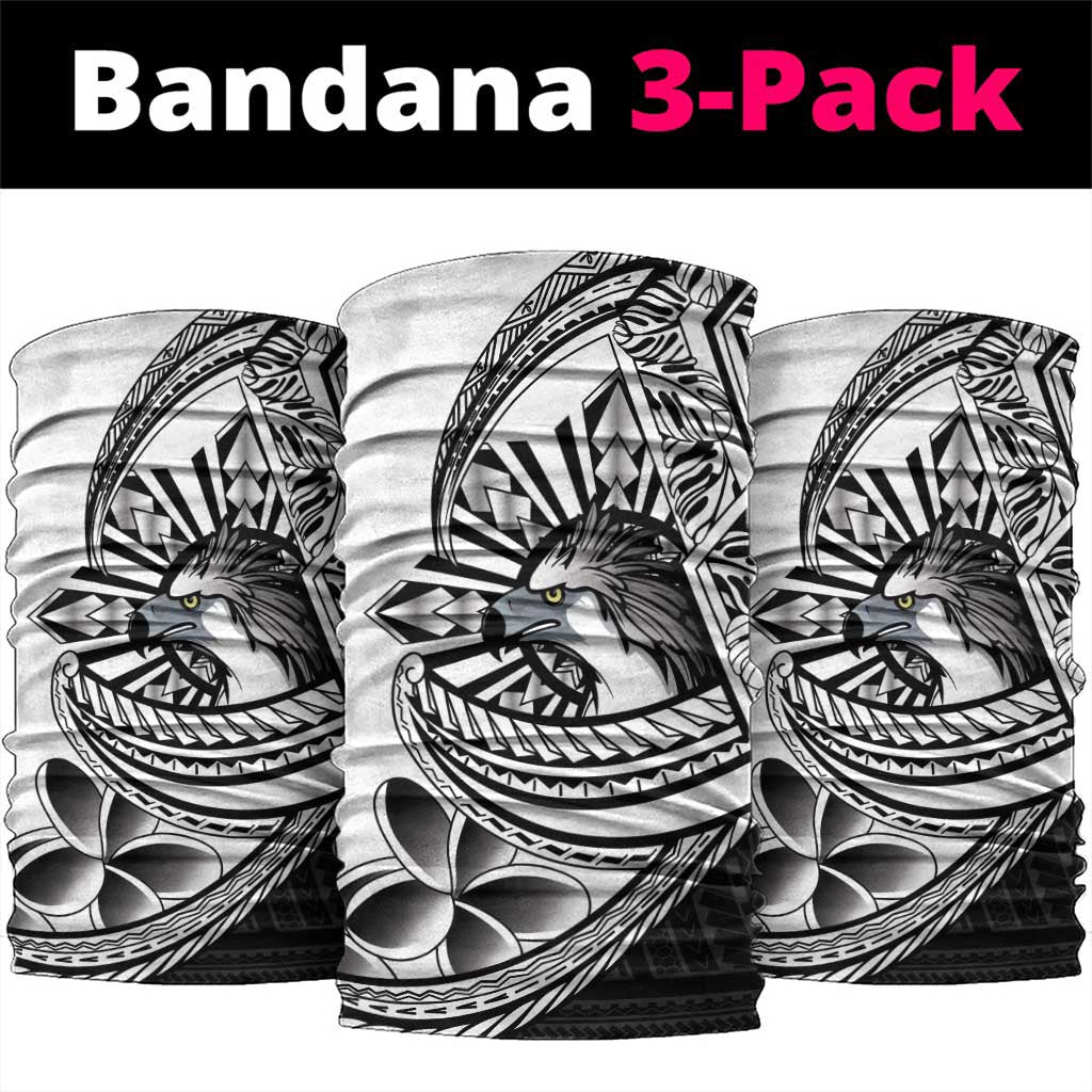 Philippines Eagle Sun Neck Gaiter Filipino Agila Polynesian Tattoo Black Color