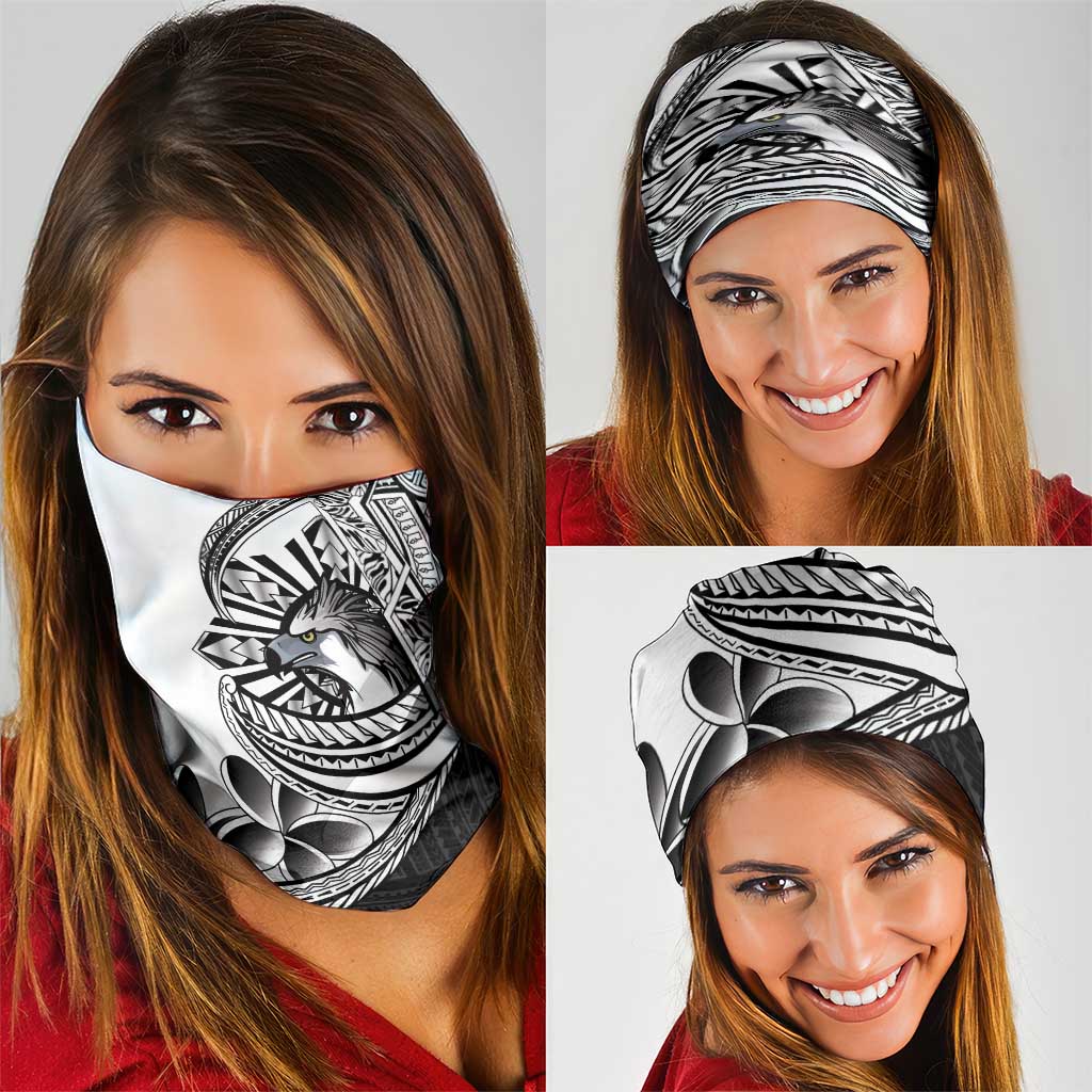 Philippines Eagle Sun Neck Gaiter Filipino Agila Polynesian Tattoo Black Color